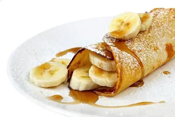 panqueca integral com mel e banana